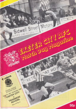 Exeter City v Tranmere Rovers Match Programme 1985-09-28
